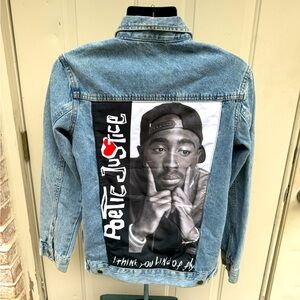 Tupac, Poetic Justice, Denim, Long Sleeve, Jacket, Size Small